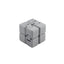 Cube infini argenté – Fidget sensoriel imprimé en 3D