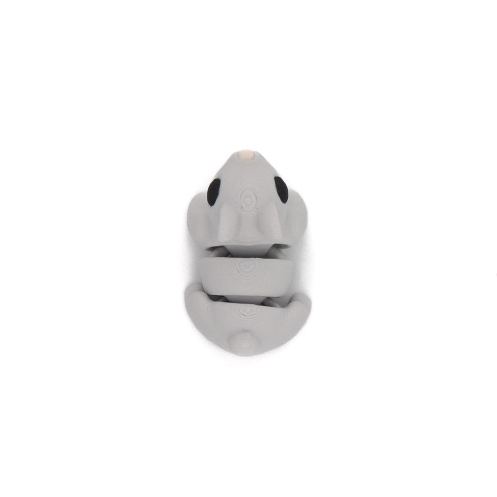 Lapin articulé gris – Fidget sensoriel imprimé en 3D