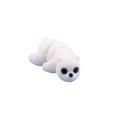 Articulated White Bear – 3D-Printed Sensory Fidget