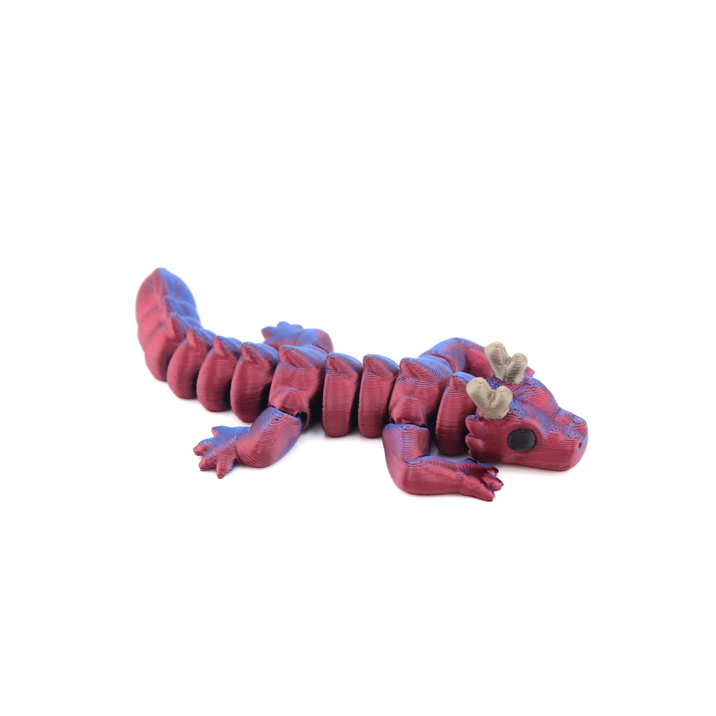 Articulated Midnight Baby Dragon – 3D-Printed Sensory Fidget
