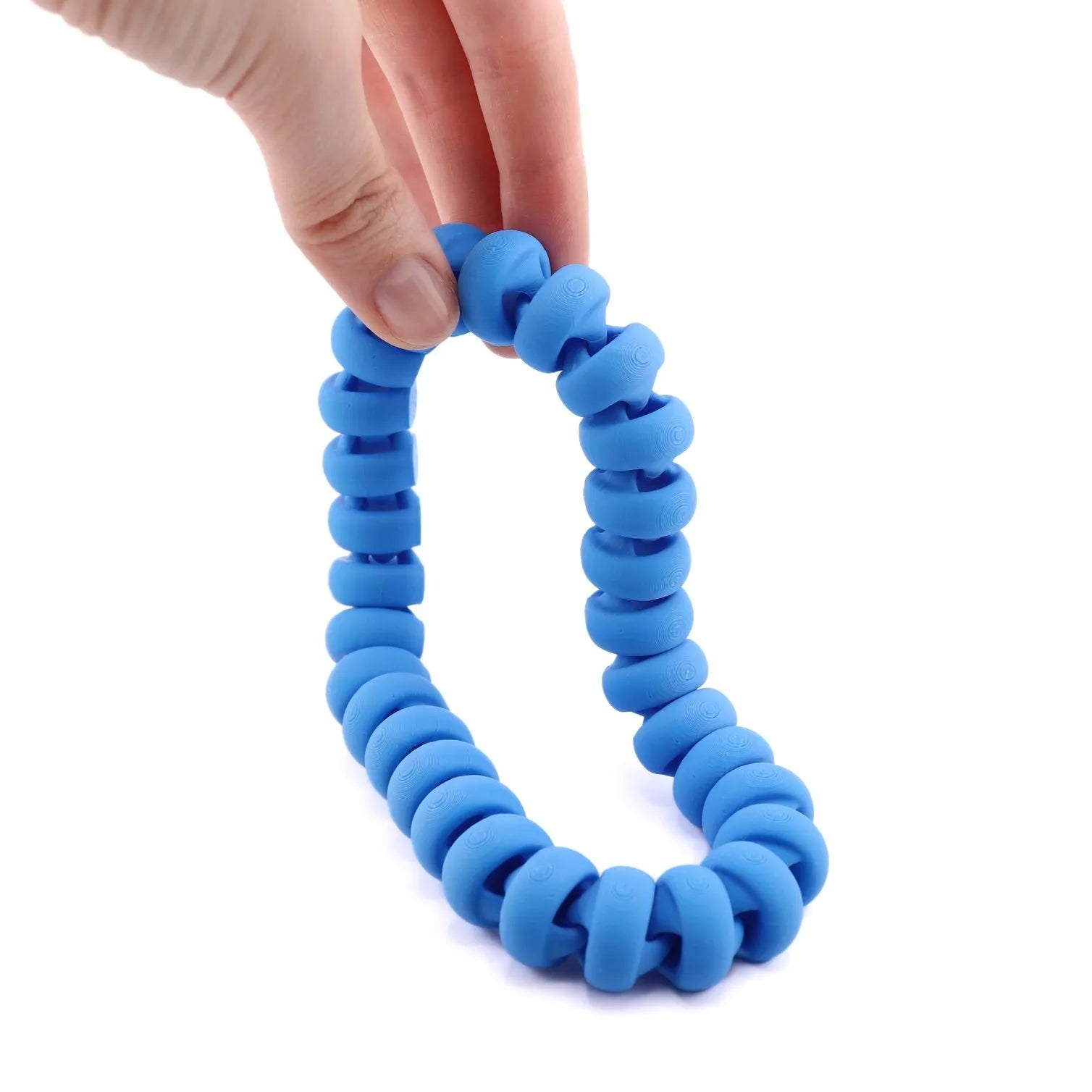 Sensory Loop Blue – Flexible Beaded Fidget Bracelet Secondary image