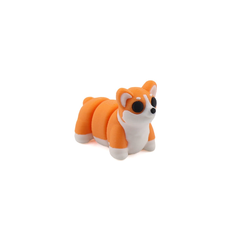Corgi articulé – Jouet sensoriel anti-stress imprimé en 3D