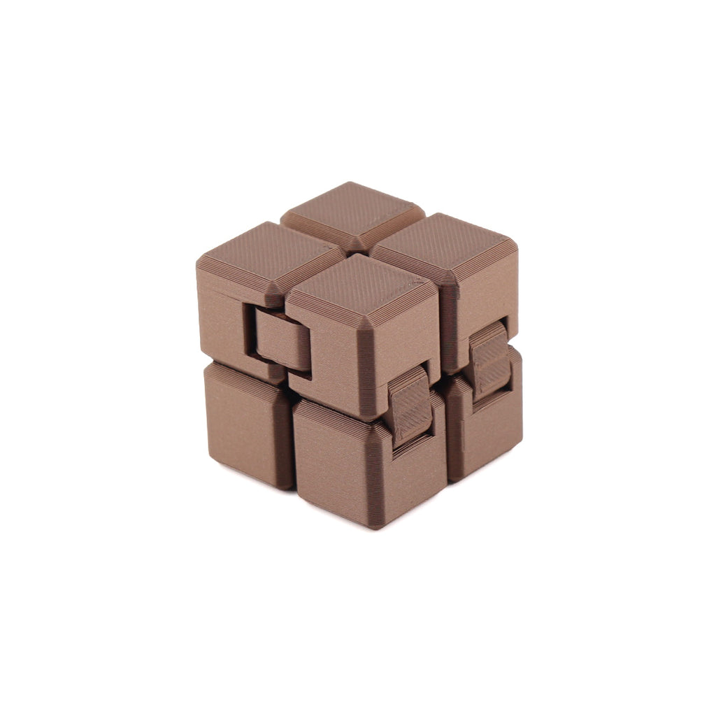 Bronze Infinity Cube – 3D-Printed Sensory Fidget