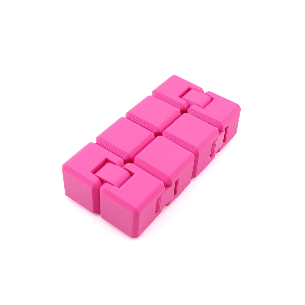 Cube Infini Rose – Fidget Sensoriel Imprimé en 3D