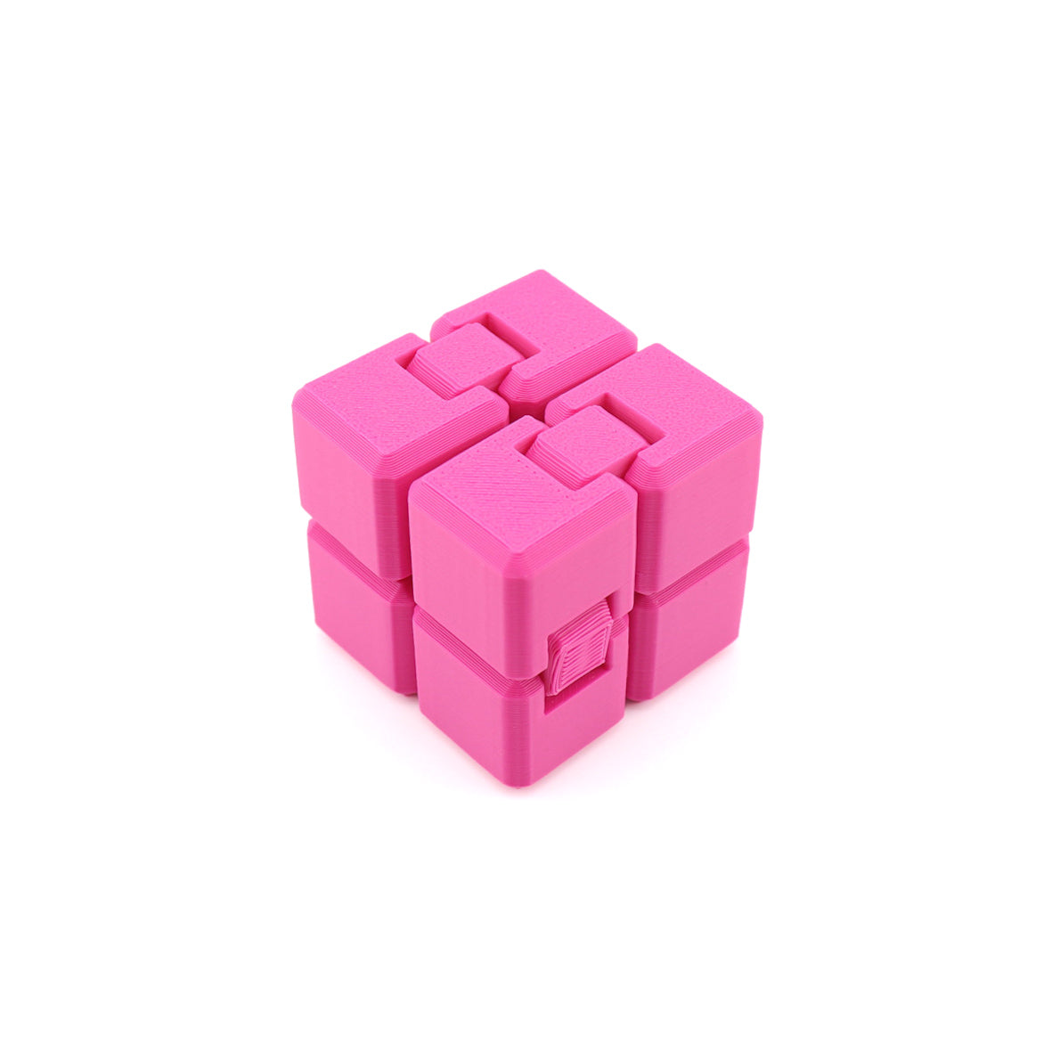 Cube Infini Rose – Fidget Sensoriel Imprimé en 3D