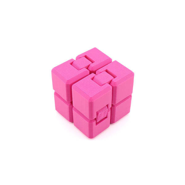Cube Infini Rose – Fidget Sensoriel Imprimé en 3D