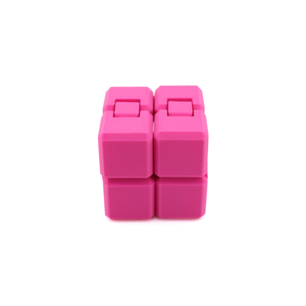 Cube Infini Rose – Fidget Sensoriel Imprimé en 3D