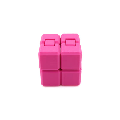 Cube Infini Rose – Fidget Sensoriel Imprimé en 3D