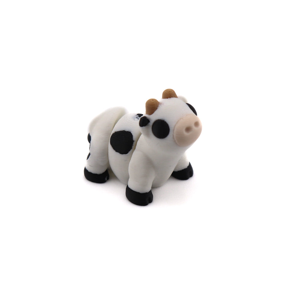 Articulated White Cow – 3D-Printed Sensory Fidget