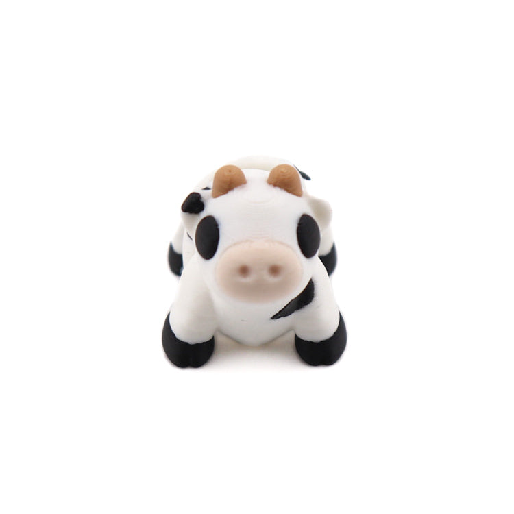 Articulated White Cow – 3D-Printed Sensory Fidget
