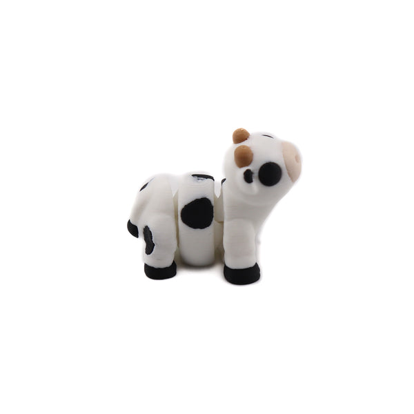 Articulated White Cow – 3D-Printed Sensory Fidget