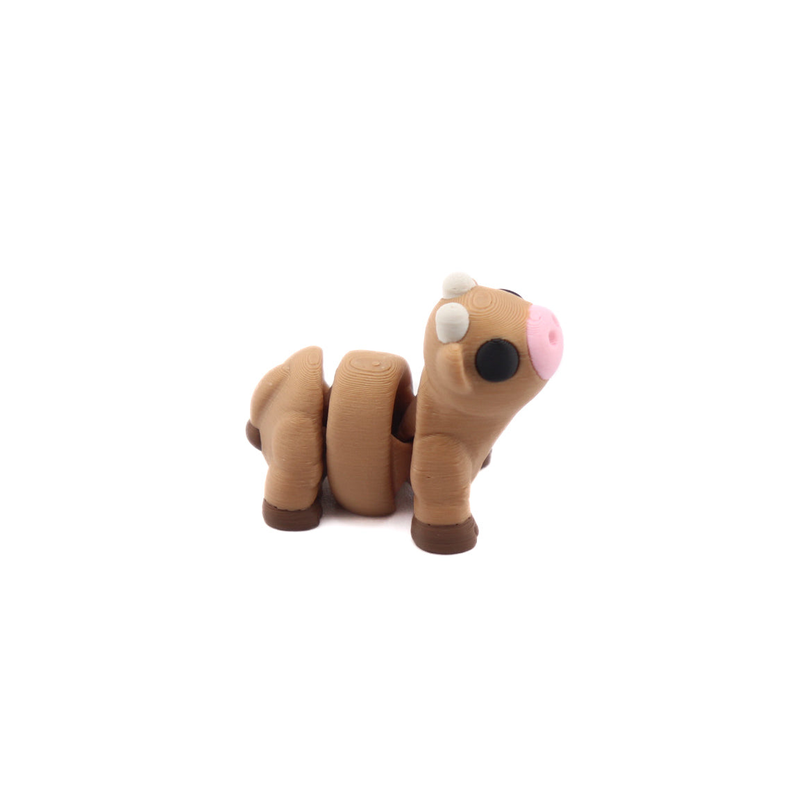 Articulated Brown Cow – 3D-Printed Sensory Fidget