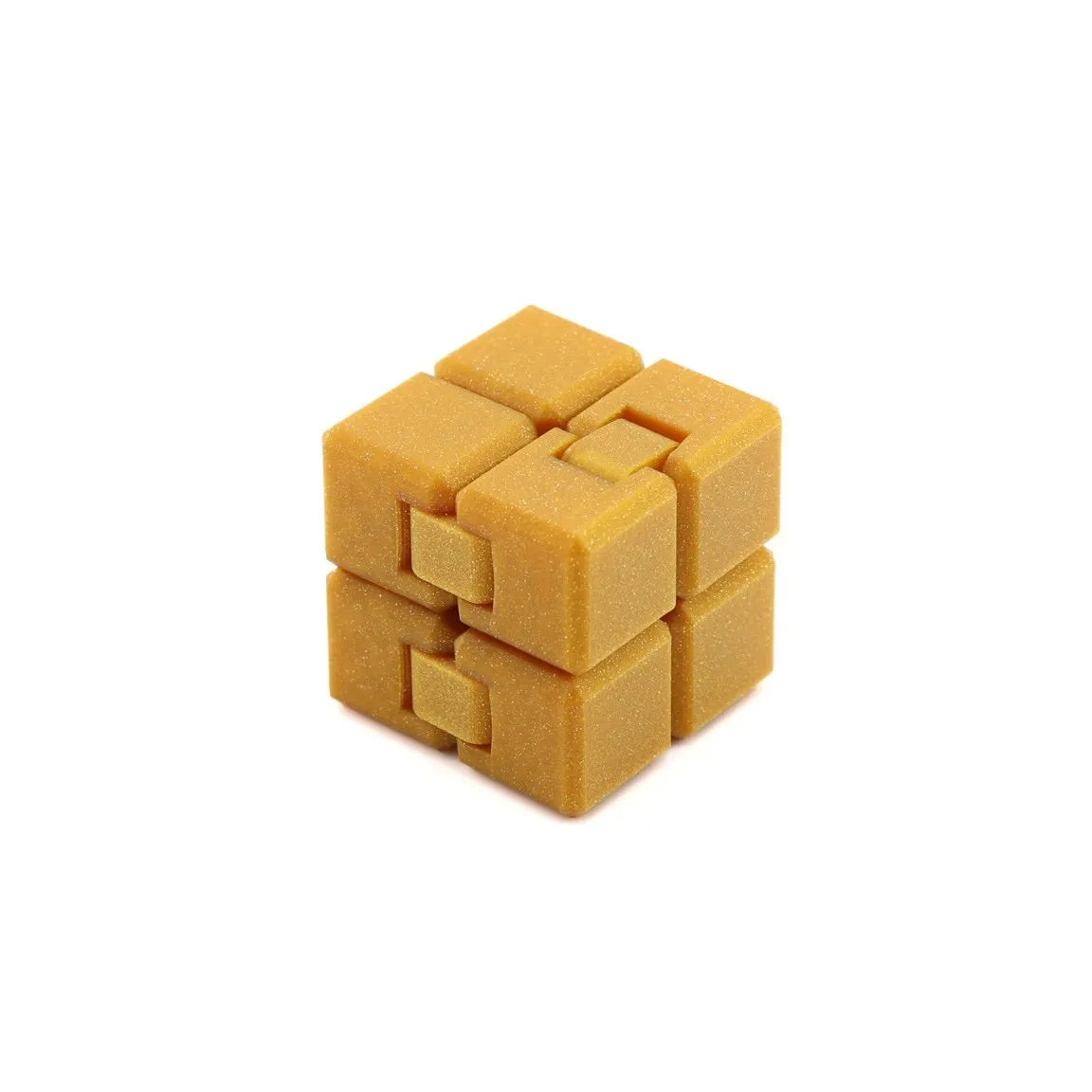Cube infini Sparkle Gold – Fidget sensoriel imprimé en 3D Image principale du produit
